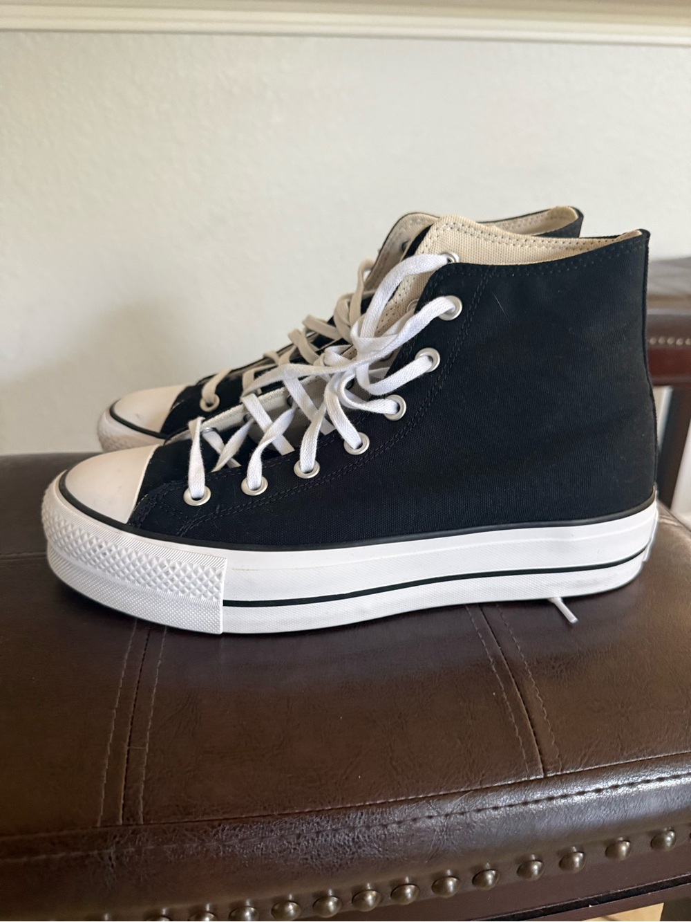 Converse Black and White High-Top Canvas Sneakers